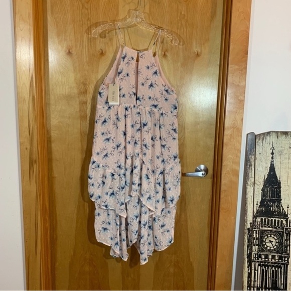 Moon River Swiss Dot Floral Midi Dress Size Small - Picture 5 of 5